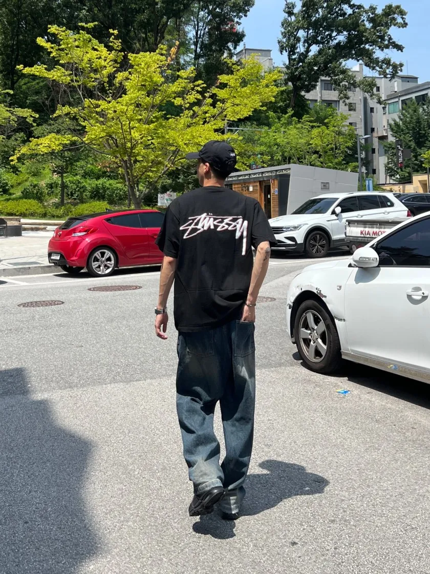 스투시 x 아워레가시 드롭 쉐도우 티셔츠 블랙 thumbnail 3