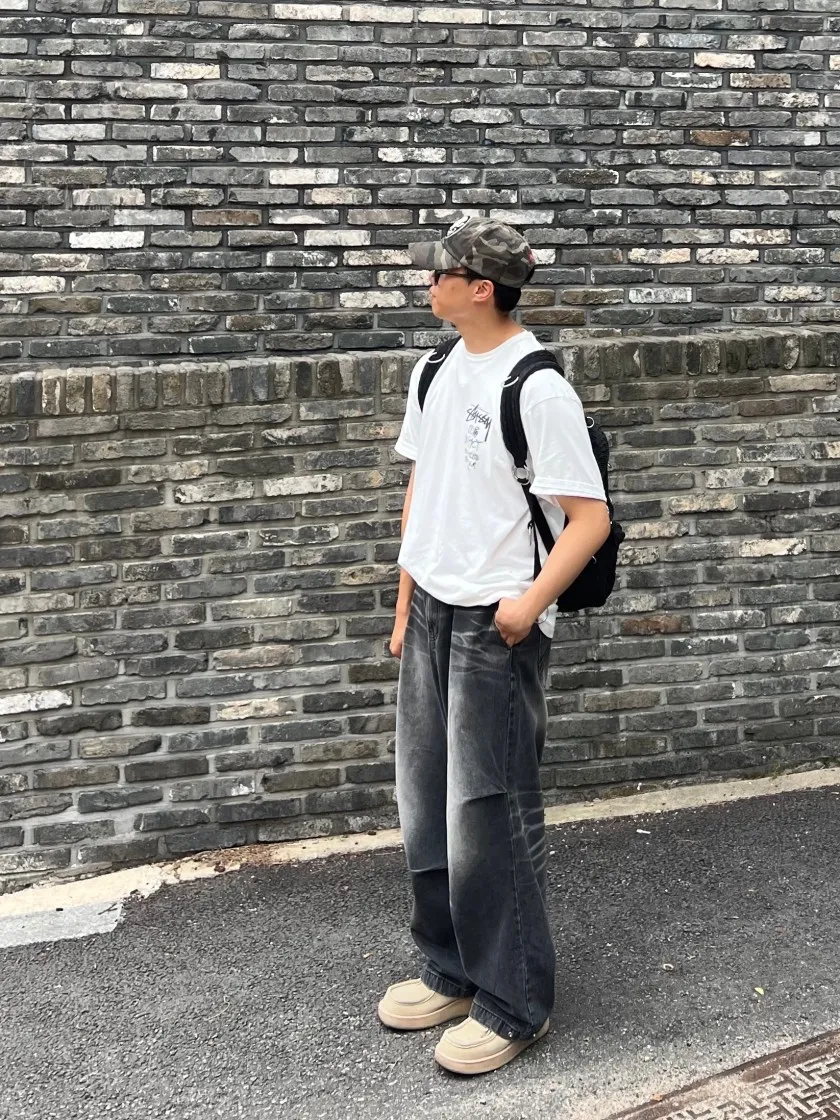 스투시 x 아워레가시 서프맨 티셔츠 화이트 - 21SS thumbnail 6