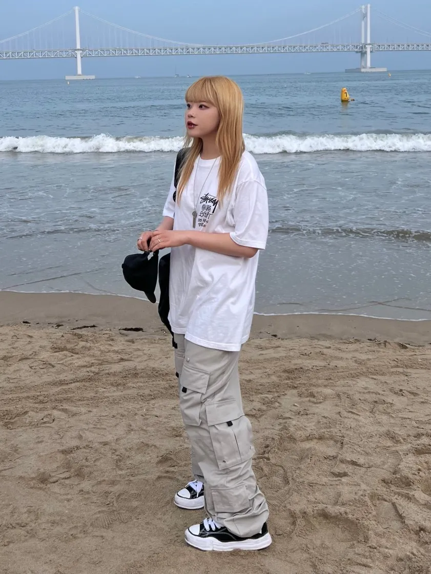 스투시 x 아워레가시 서프맨 티셔츠 화이트 - 21SS thumbnail 8