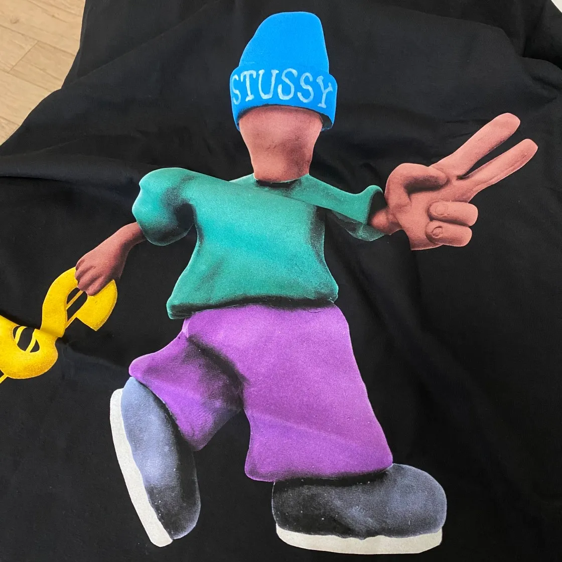 스투시 피스 앤 프로스페리티 티셔츠 블랙 thumbnail 2