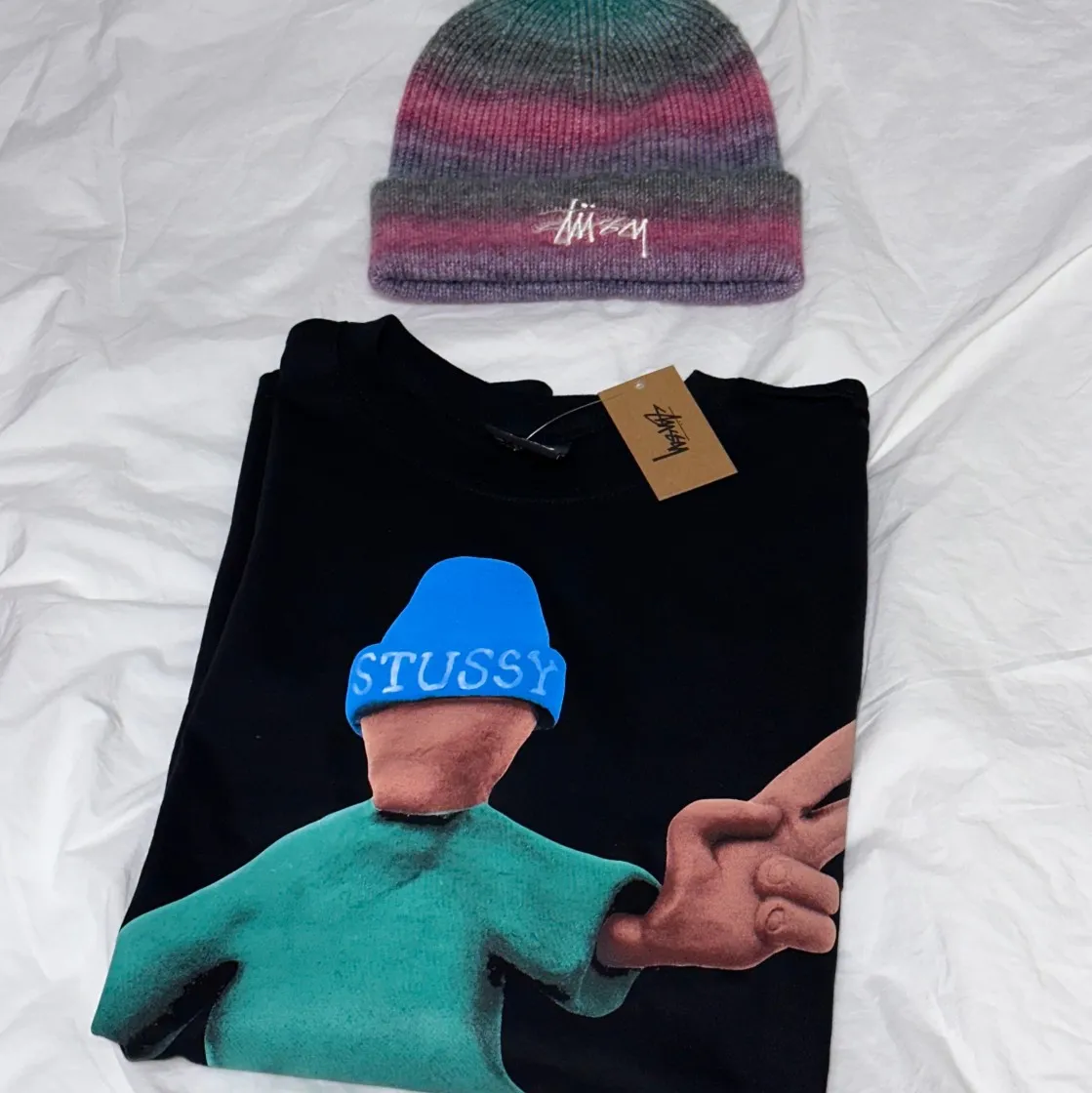 스투시 피스 앤 프로스페리티 티셔츠 블랙 thumbnail 3