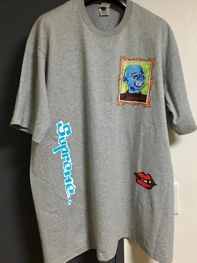 슈프림 곤즈 포트레이트 티셔츠 헤더 그레이 - 22FW thumbnail 3