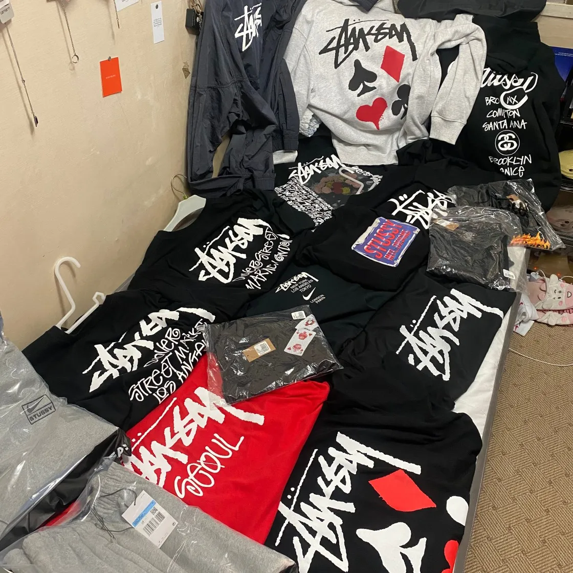 스투시 스탁 도버 스트리트 마켓 LA 티셔츠 블랙 thumbnail 4