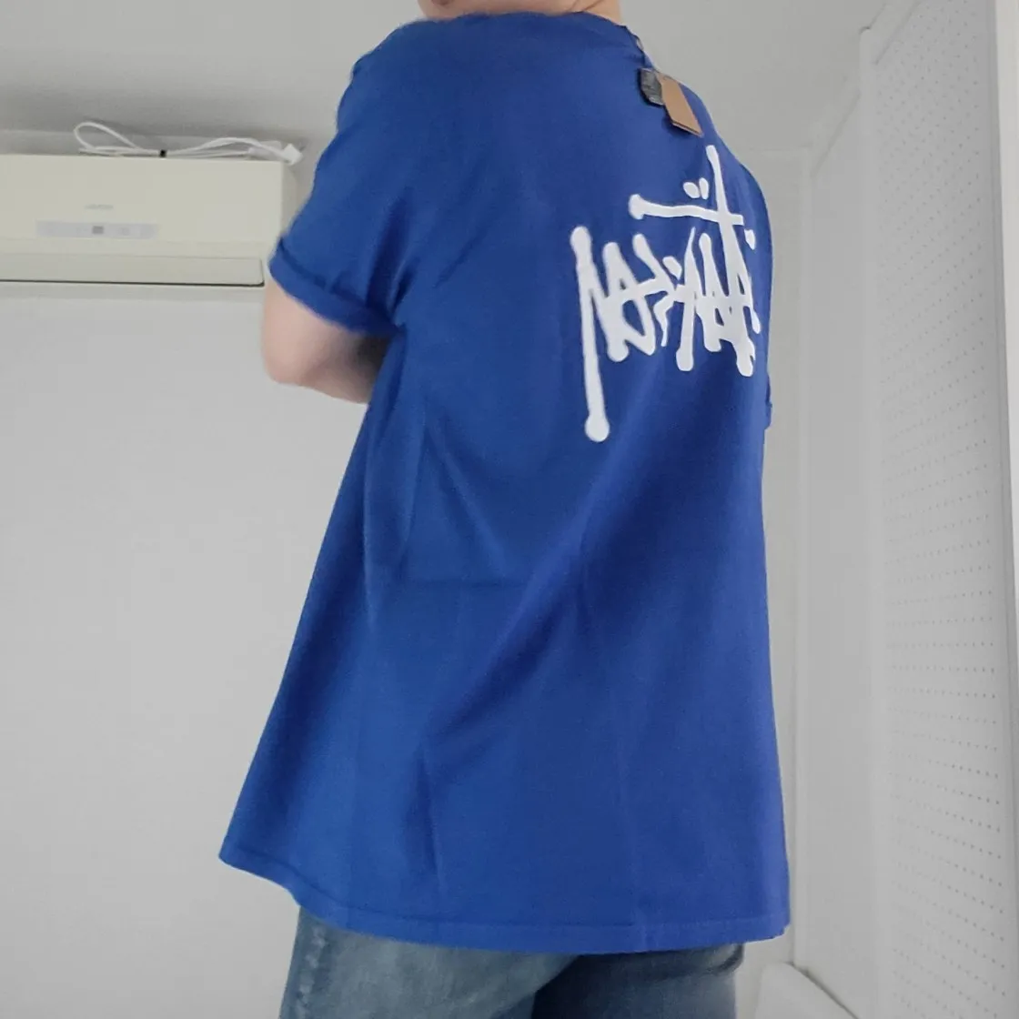 스투시 베이직 스투시 피그먼트 다이드 티셔츠 블루 2022 thumbnail 4