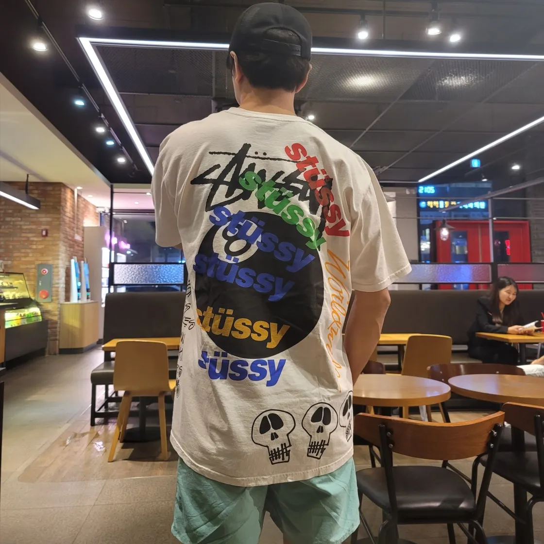 스투시 테스트 스트라이크 피그먼트 다이드 티셔츠 내츄럴 thumbnail 7