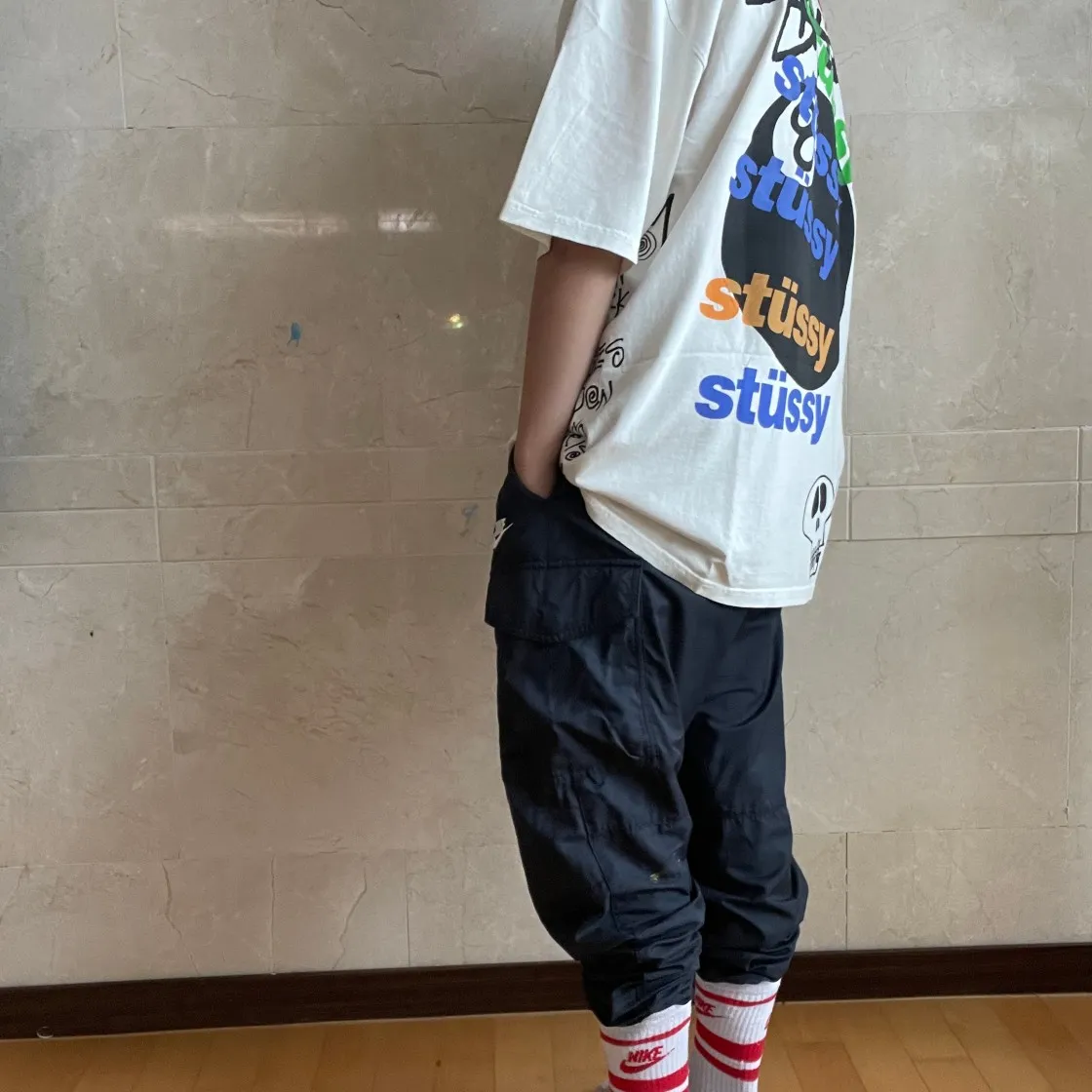 스투시 테스트 스트라이크 피그먼트 다이드 티셔츠 내츄럴 thumbnail 9