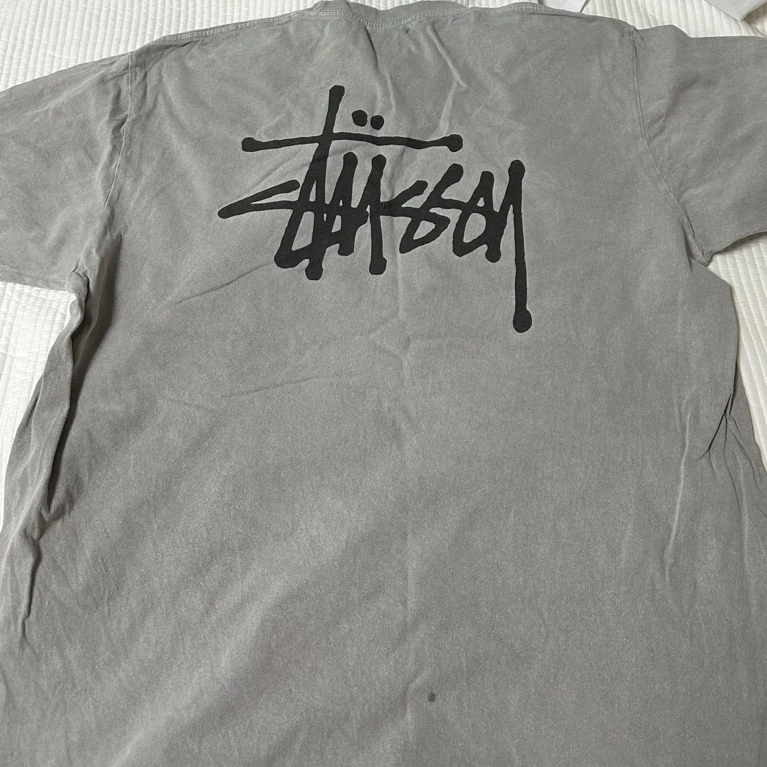 스투시 베이직 스투시 피그먼트 다이드 티셔츠 그레이 2022 thumbnail 2