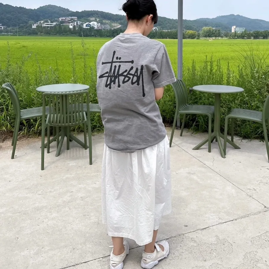 스투시 베이직 스투시 피그먼트 다이드 티셔츠 그레이 2022 thumbnail 6