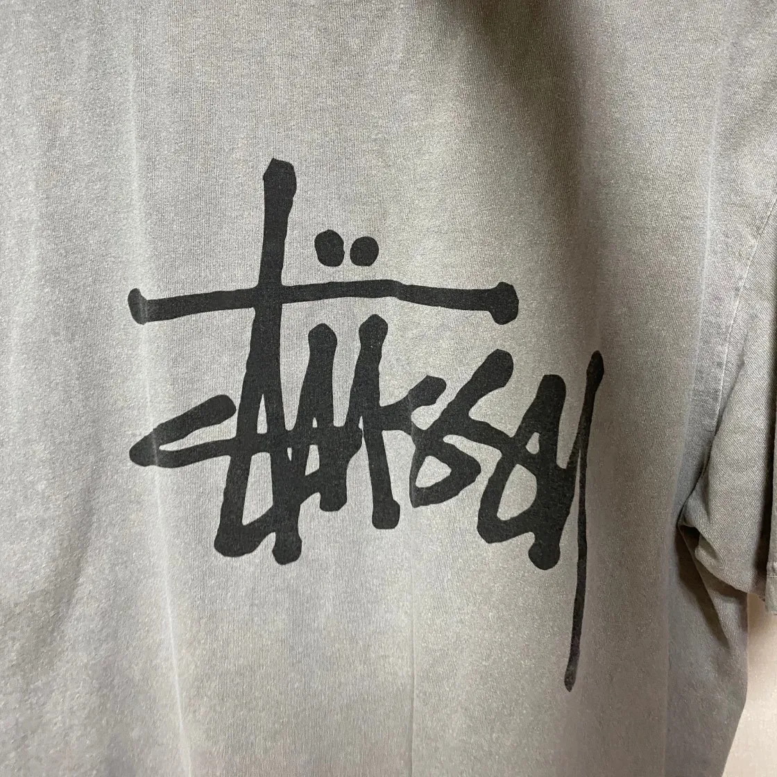 스투시 베이직 스투시 피그먼트 다이드 티셔츠 그레이 2022 thumbnail 8