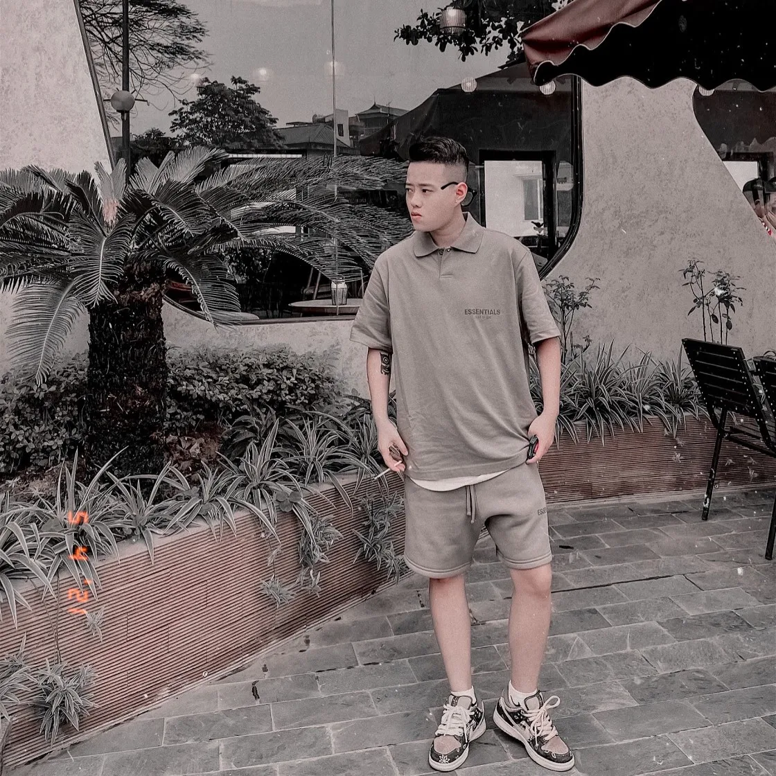 에센셜 숏슬리브 박시 폴로 시멘트 - 20FW thumbnail 2