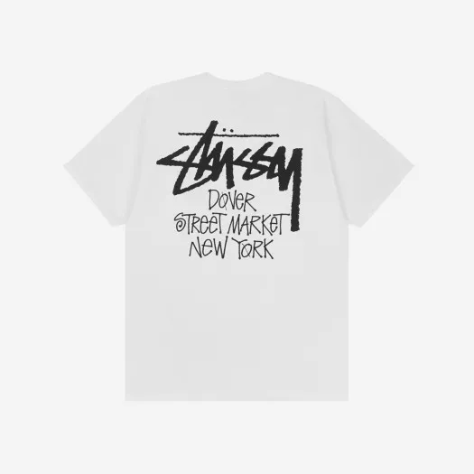 스투시 스탁 도버 스트리트 마켓 뉴욕 티셔츠 화이트 2023