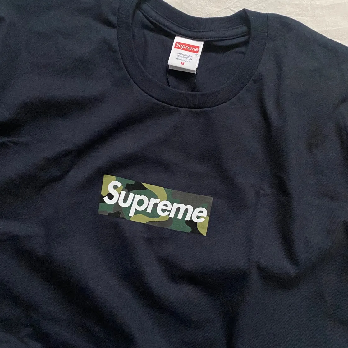 슈프림 박스로고 티셔츠 네이비 - 23FW thumbnail 6