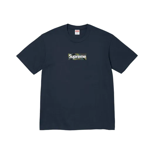 슈프림 박스로고 티셔츠 네이비 - 23FW