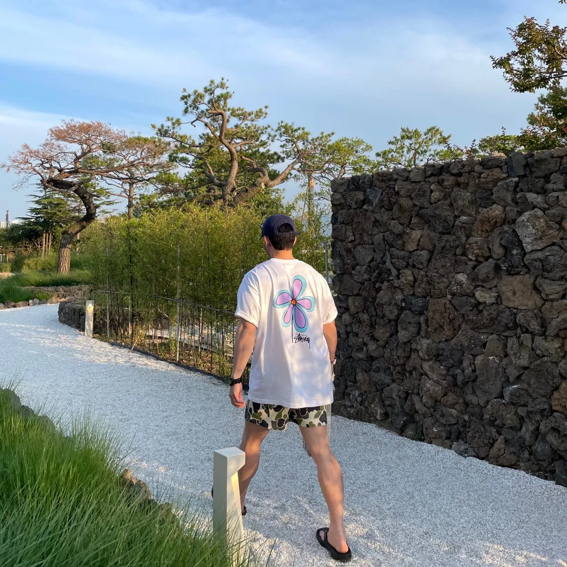 스투시 플라워 티셔츠 화이트 thumbnail 6