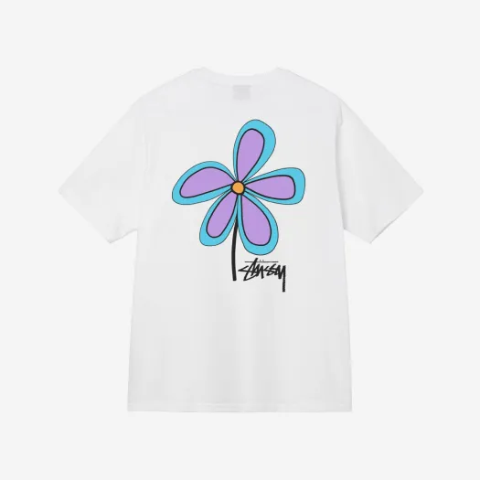 스투시 플라워 티셔츠 화이트