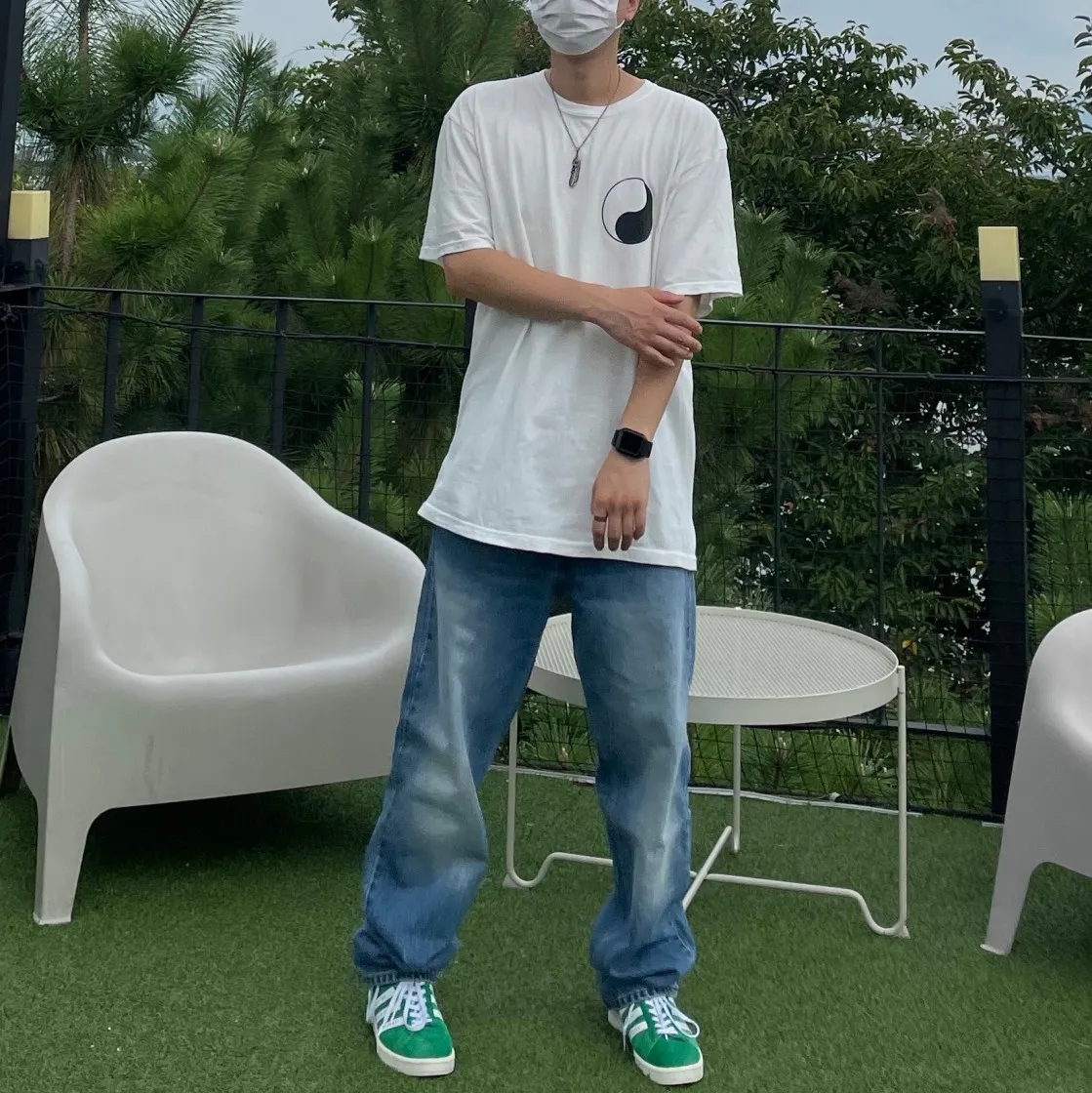 스투시 x 아워레가시 음양 피그먼트 다이드 티셔츠 내츄럴 thumbnail 8