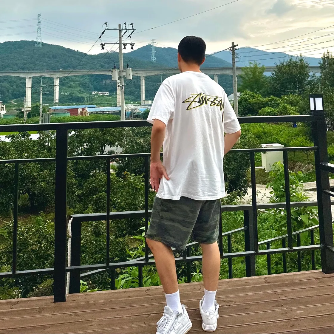 스투시 x 아워레가시 드롭 쉐도우 티셔츠 내츄럴 thumbnail 3