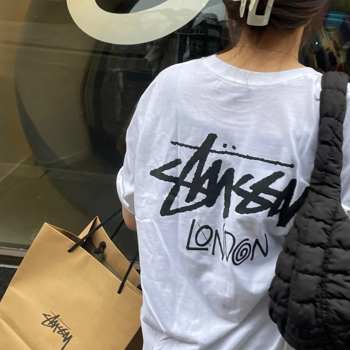 스투시 스탁 도버 스트리트 마켓 런던 티셔츠 화이트 thumbnail 4