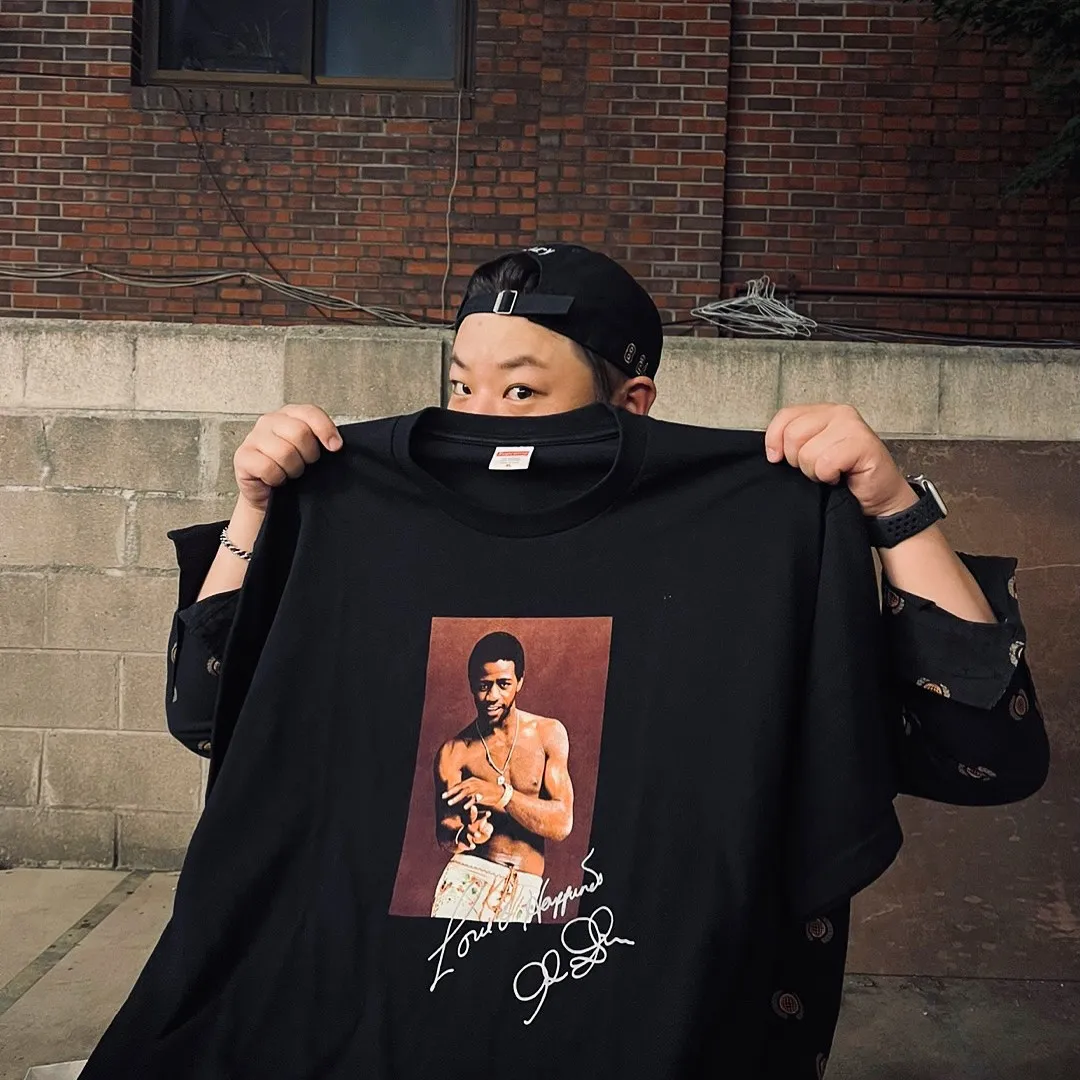 슈프림 알 그린 티셔츠 블랙 - 22SS thumbnail 3