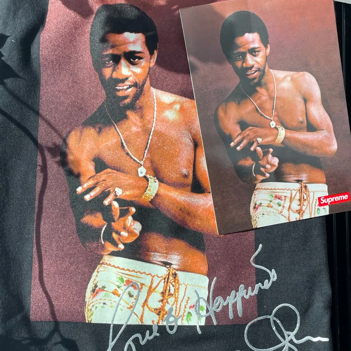 슈프림 알 그린 티셔츠 블랙 - 22SS thumbnail 7