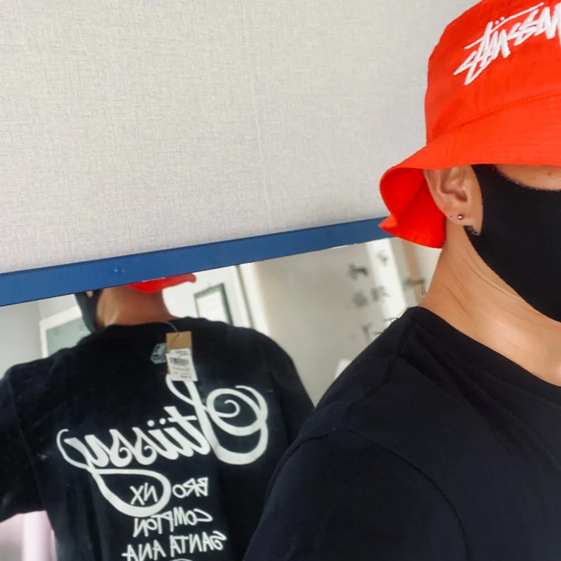 스투시 도버 스트리트 마켓 월드투어 티셔츠 네이비 2021 thumbnail 3