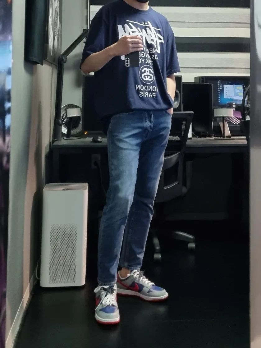 스투시 도버 스트리트 마켓 월드투어 티셔츠 네이비 2021 thumbnail 8