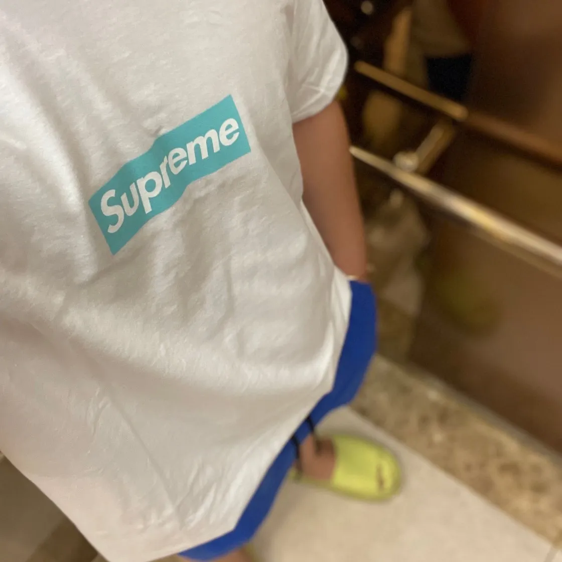 슈프림 x 티파니 앤 코 박스로고 티셔츠 화이트 - 21FW thumbnail 3