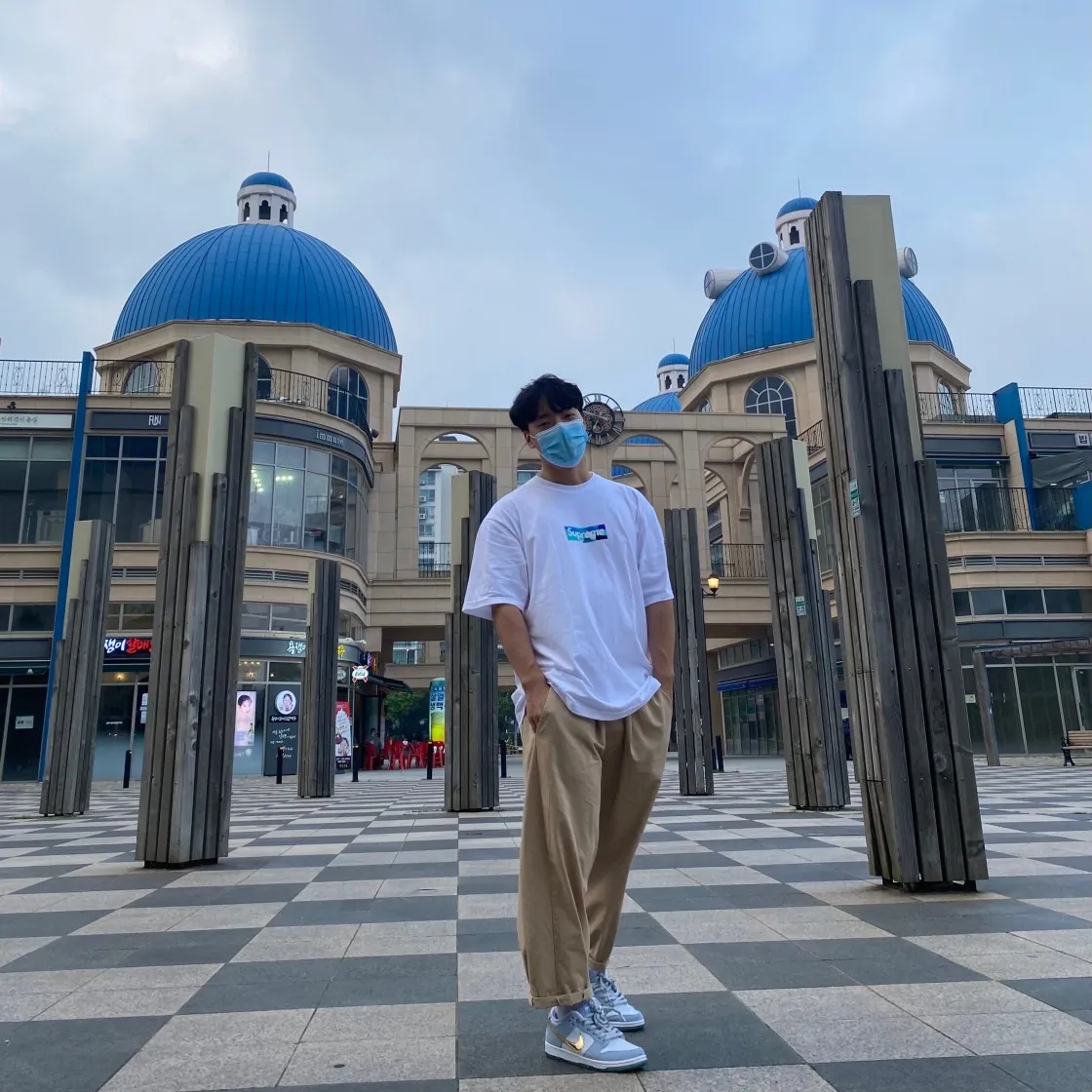 슈프림 x 에밀리오 푸치 박스로고 티셔츠 화이트 블루 - 21SS thumbnail 6