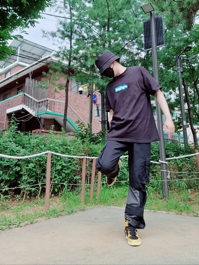 슈프림 x 에밀리오 푸치 박스로고 티셔츠 블랙 블루 - 21SS thumbnail 4