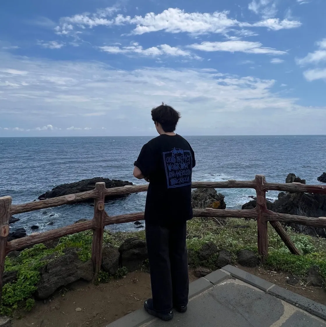 스투시 x 아워레가시 프레임 피그먼트 다이드 티셔츠 블랙 thumbnail 9