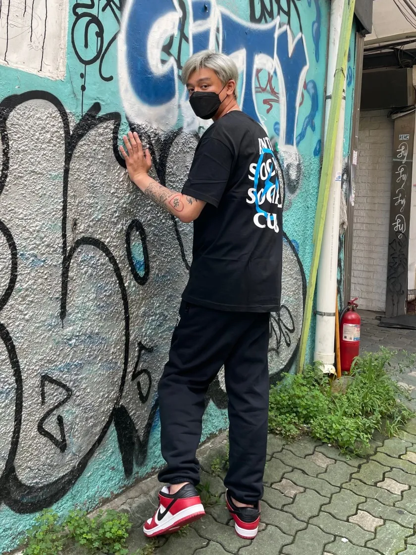 안티 소셜 소셜 클럽 x 프라그먼트 블루 볼트 티셔츠 thumbnail 6