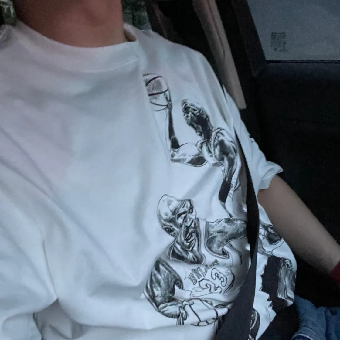 조던 x 오프화이트 숏슬리브 티셔츠 화이트 - 아시아 thumbnail 2