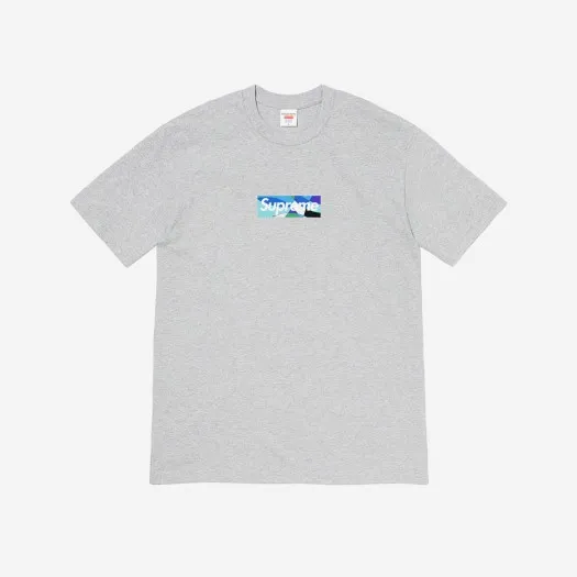 슈프림 x 에밀리오 푸치 박스로고 티셔츠 헤더 그레이 블루 - 21SS