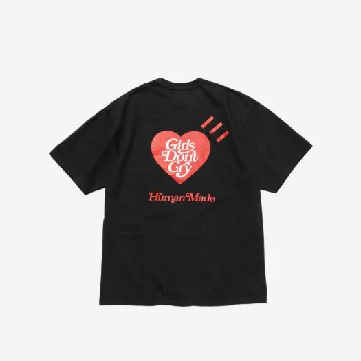 휴먼 메이드 x 베르디 걸스 돈 크라이 밸런타인 데이 티셔츠 블랙