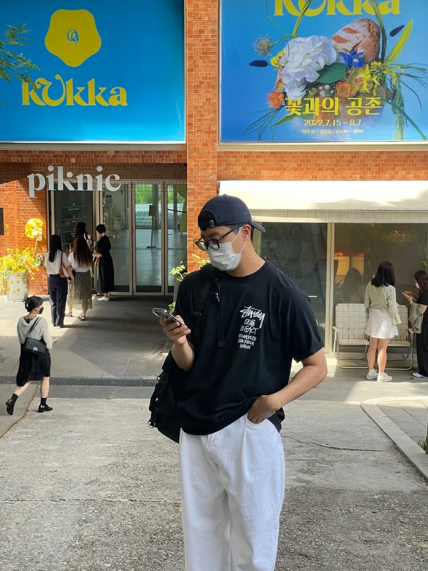 스투시 x 아워레가시 서프맨 2 피그먼트 다이드 티셔츠 블랙 thumbnail 6