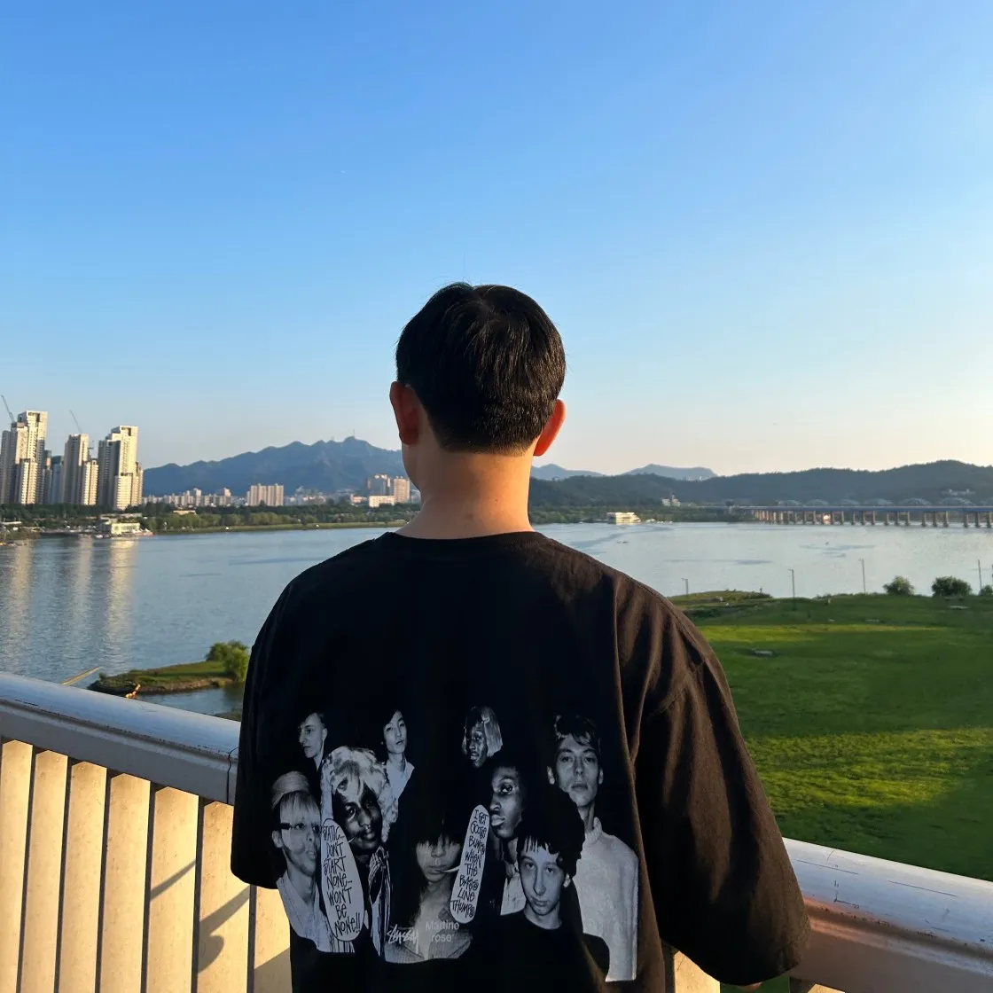 스투시 x 마틴 로즈 콜라주 피그먼트 다이드 티셔츠 블랙 thumbnail 8