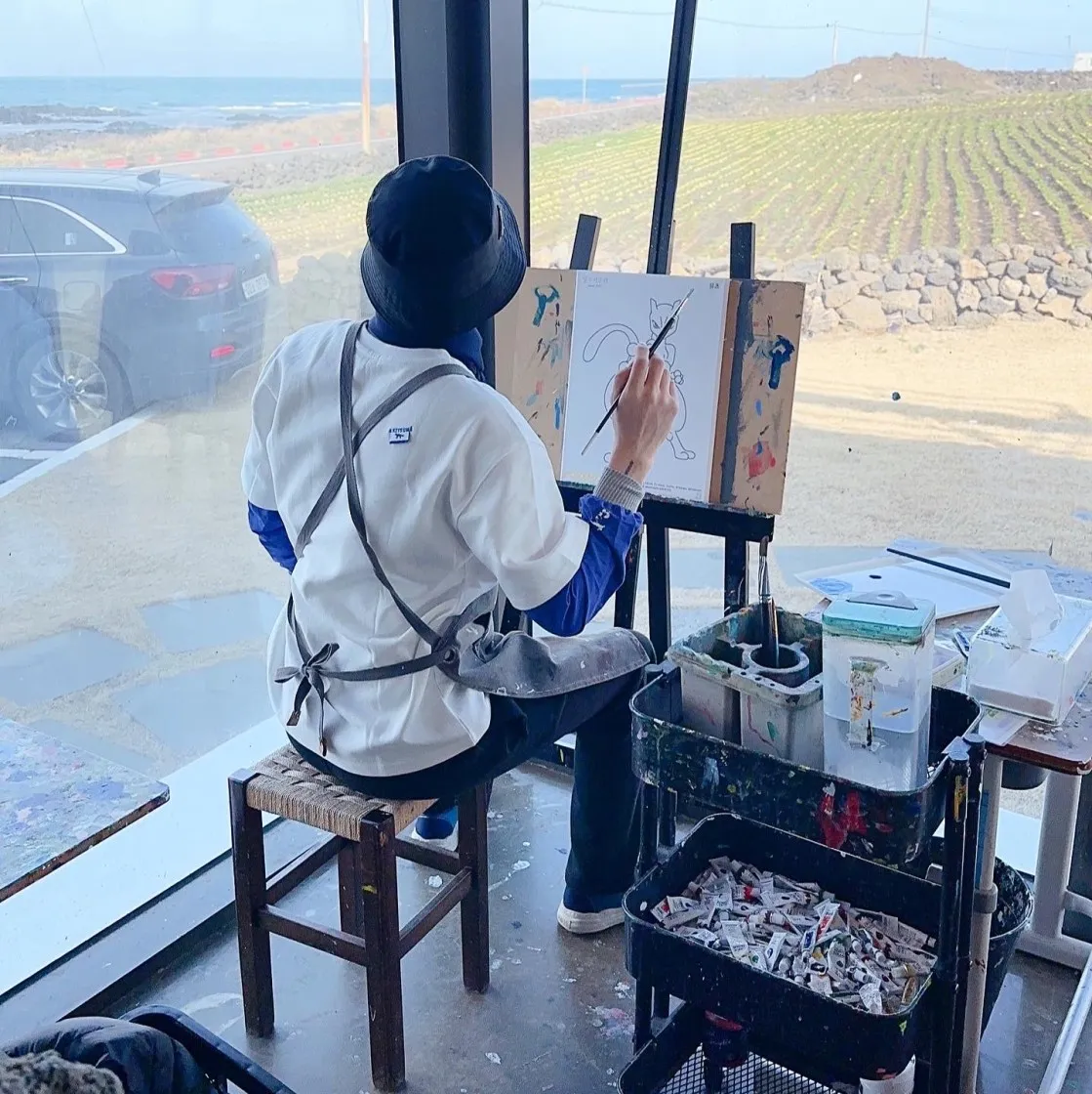 메종 키츠네 x 아더에러 테트리스 폭스 티셔츠 오프 화이트 thumbnail 5