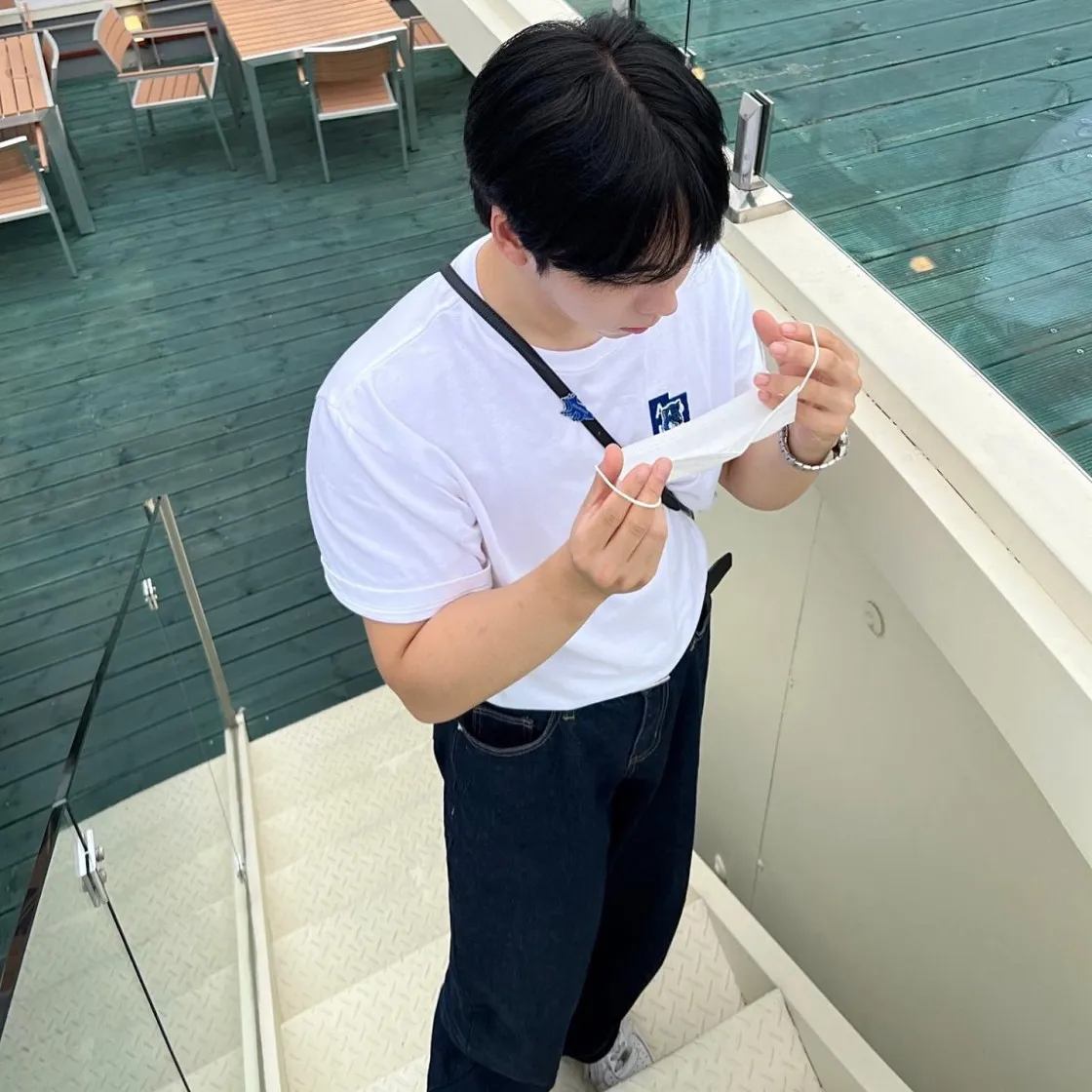 메종 키츠네 x 아더에러 테트리스 폭스 티셔츠 오프 화이트 thumbnail 8