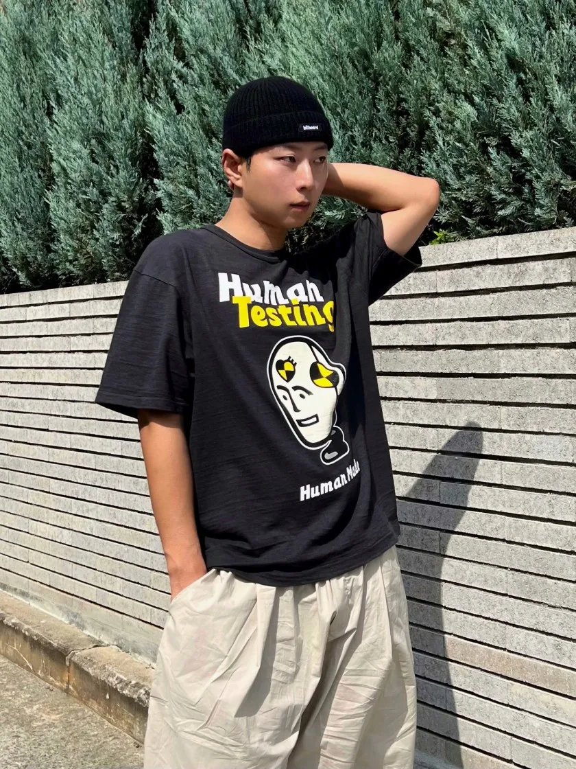 휴먼 메이드 x 에이셉 라키 휴먼 테스팅 티셔츠 블랙 thumbnail 5