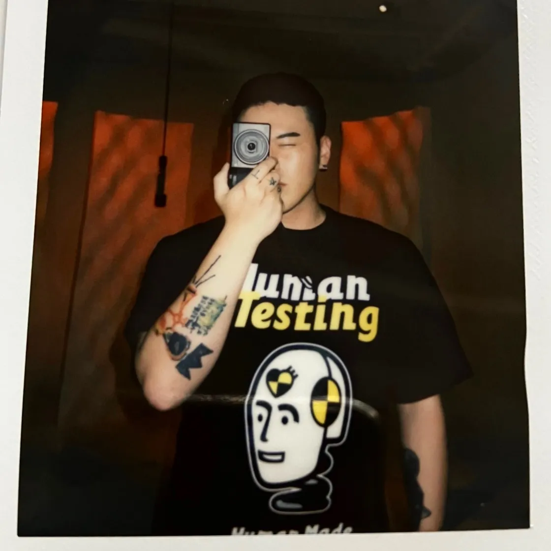 휴먼 메이드 x 에이셉 라키 휴먼 테스팅 티셔츠 블랙 thumbnail 6