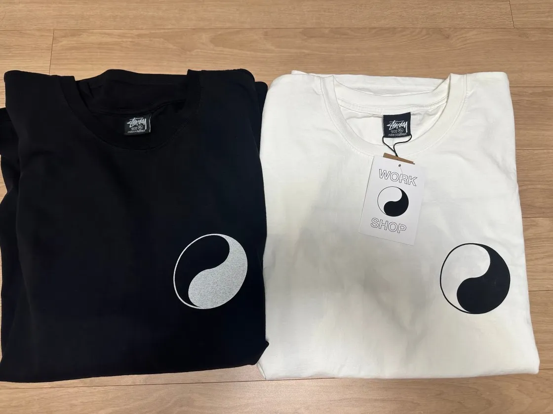 스투시 x 아워레가시 워크샵 음양 피그먼트 다이드 티셔츠 내츄럴 thumbnail 4