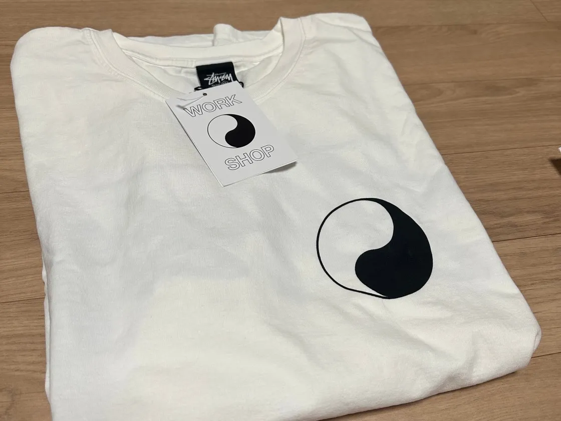 스투시 x 아워레가시 워크샵 음양 피그먼트 다이드 티셔츠 내츄럴 thumbnail 6