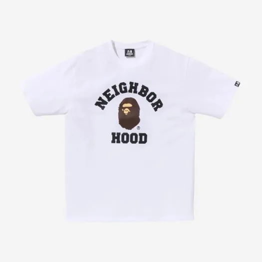베이프 x 네이버후드 티셔츠 화이트