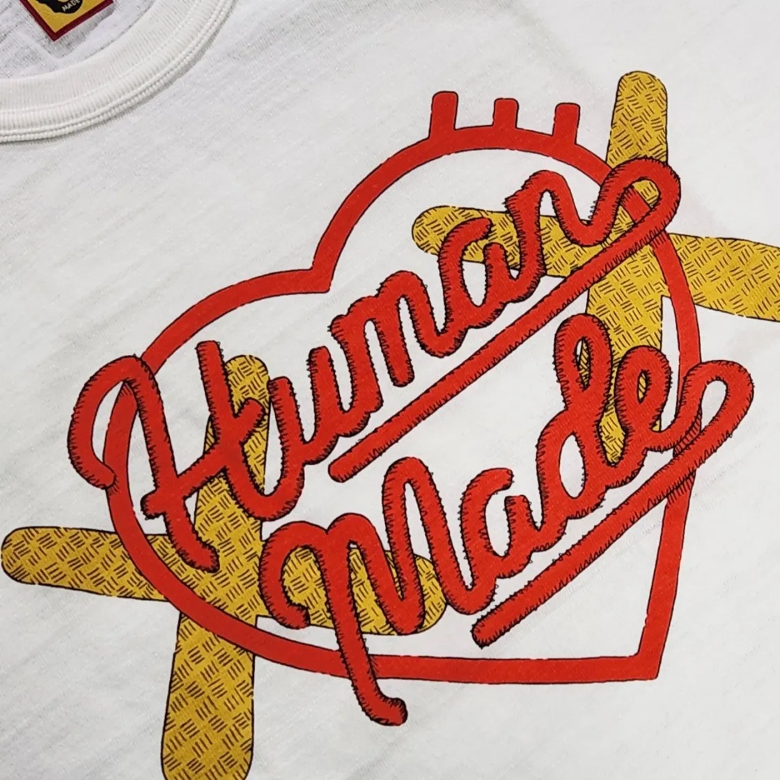 휴먼 메이드 x 카우스 그래픽 티셔츠 #1 화이트 thumbnail 6