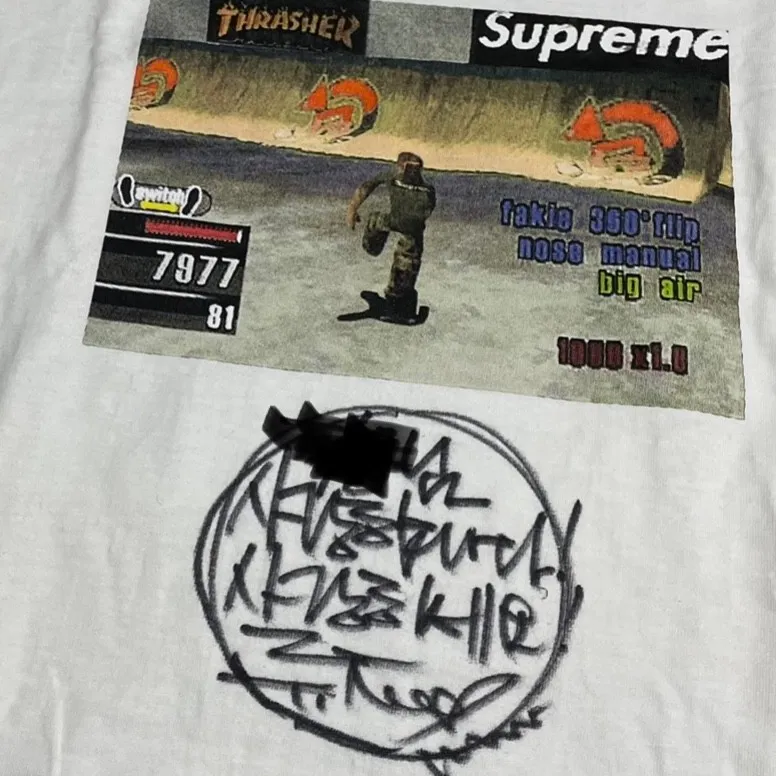 슈프림 x 트레셔 게임 티셔츠 화이트 - 21FW thumbnail 3