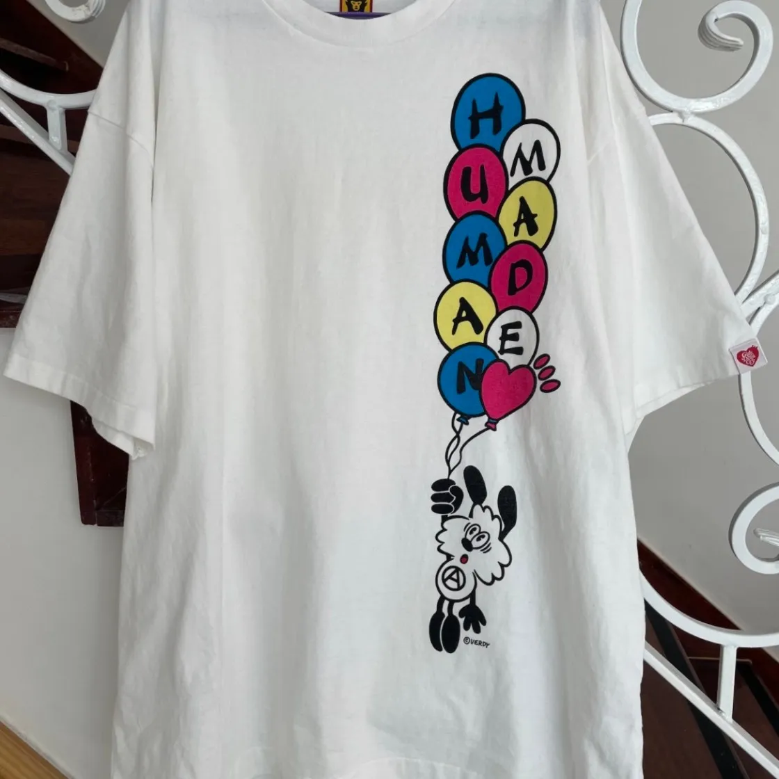 휴먼 메이드 x 베르디 빅 티셔츠 화이트 thumbnail 2