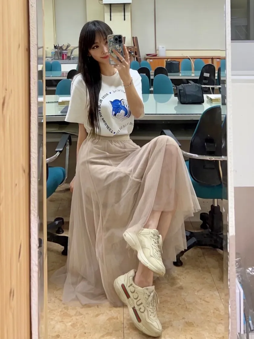 메종 키츠네 x 아더에러 트리플 폭스 헤드 로고 티셔츠 오프 화이트 thumbnail 7