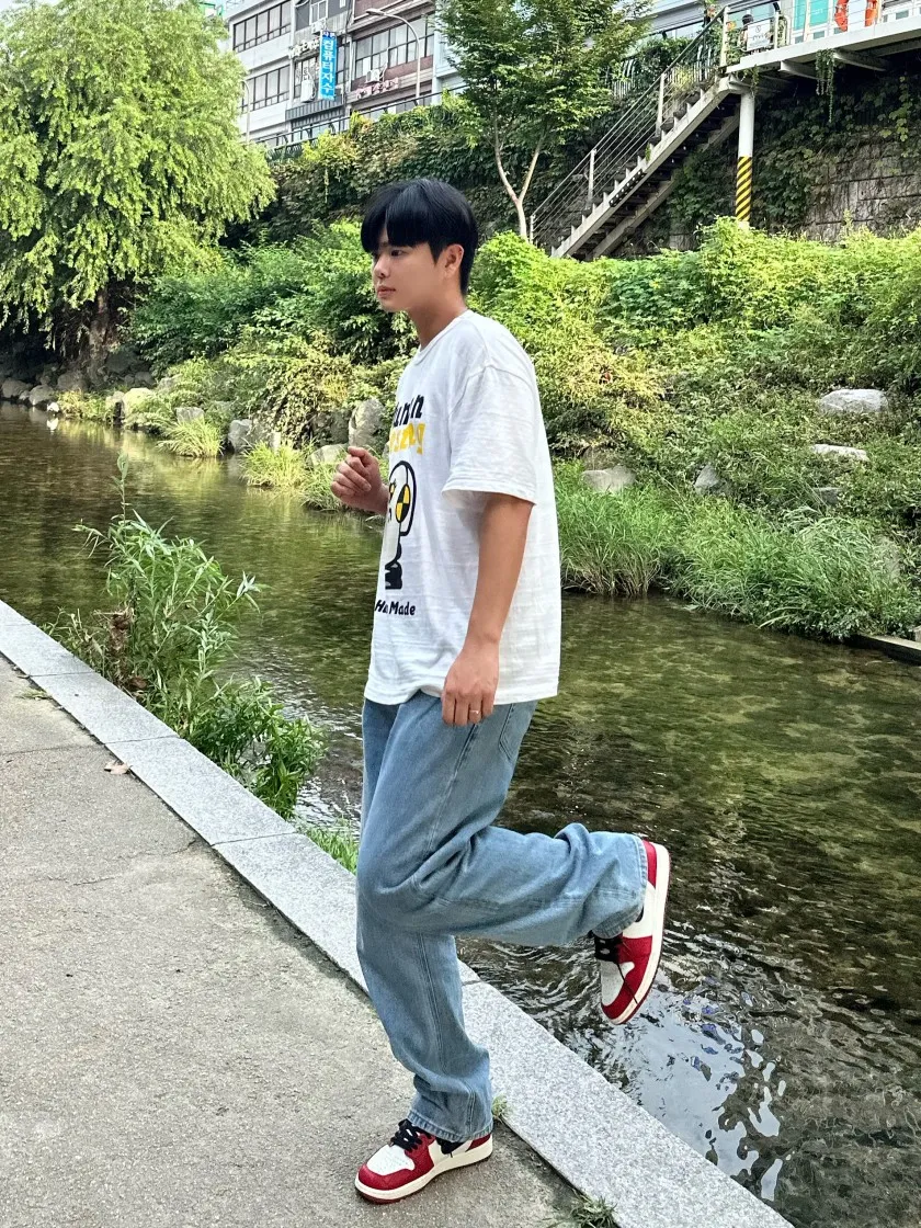 휴먼 메이드 x 에이셉 라키 휴먼 테스팅 티셔츠 화이트 thumbnail 2