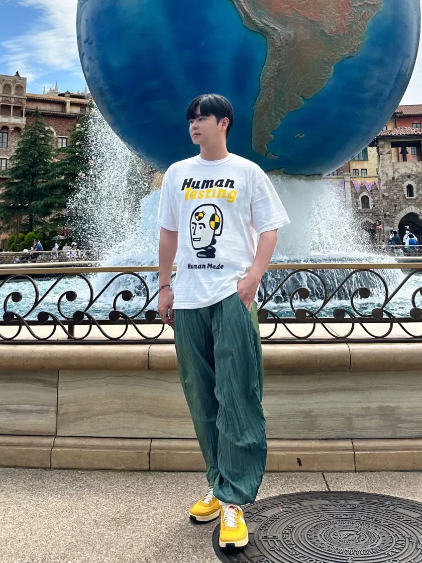 휴먼 메이드 x 에이셉 라키 휴먼 테스팅 티셔츠 화이트 thumbnail 3