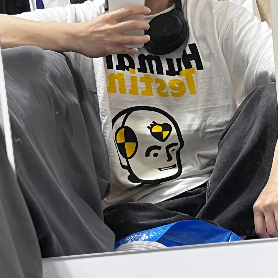 휴먼 메이드 x 에이셉 라키 휴먼 테스팅 티셔츠 화이트 thumbnail 5